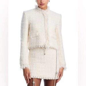 AREA Tweed Eyelash Jacket $1195 NEW without tag